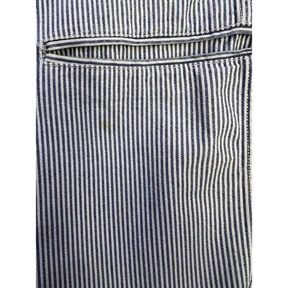 Harve Benard Vtg 90s Women's Blazer White Blue Striped Nautical Women’s L Cotton - Picture 12 of 13